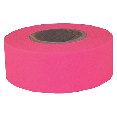 SubZero Series Flagging Tape, 150 Ft L, 1316 In W, Fluorescent Pink, PVC